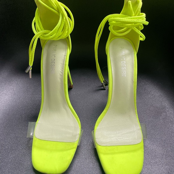 Tie Leg Neon Stiletto - Picture 2 of 7